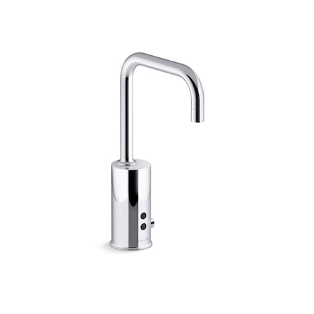 Kohler Gooseneck Touchless Single-Hole Lavatory Faucet With Insight Sensor And Temperature Mixer 13474-SATA-CP